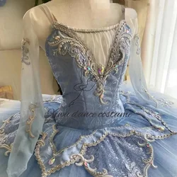 Tutú profesional de hada lila para adultos y niños, falda de tutú de rendimiento de Pachita, La Bella Durmiente