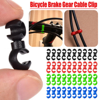 40/10pcs S Style Brake Cable Clips for Bicycle MTB Rotatable Line Hose Guide Line Hook Pipe Buckles For Cycling Accessories