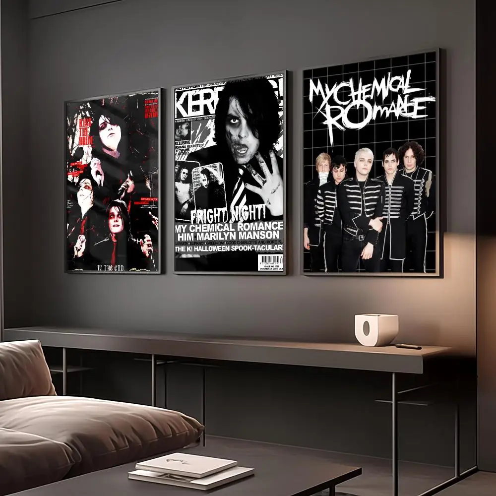 My Chemical R-Romance Rock Band Painting Calligraphy Anti Wrinkle Canvas Poster Wall Art Home Decor for Living Room