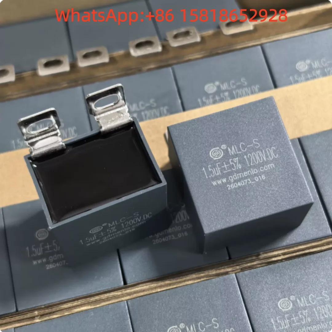 2pcs MLC-S 1.5UF 1200V DC Brand New Minglu High-Frequency Absorption Protection IGBT Non-Inductive Capacitor, Horizontal