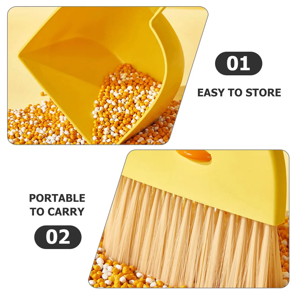 

Набор из 1 комплекта: маленькая метла и совок для детей, пластиковые инструменты для уборки, набор для малышей, удобный захват, портативное хранение