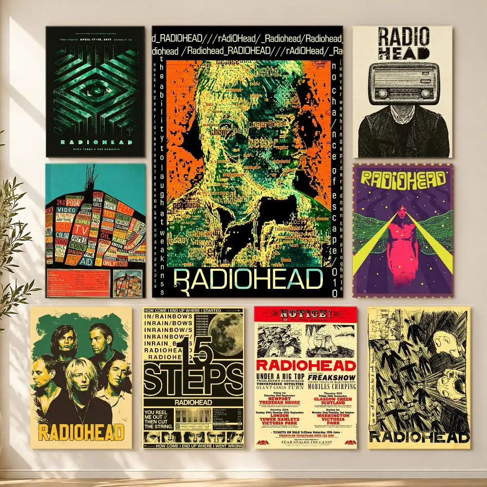 band Radiohead Poster HD Poster Printing Self Adhesive Poster for Living Room Bedrooms Home Decor Gift