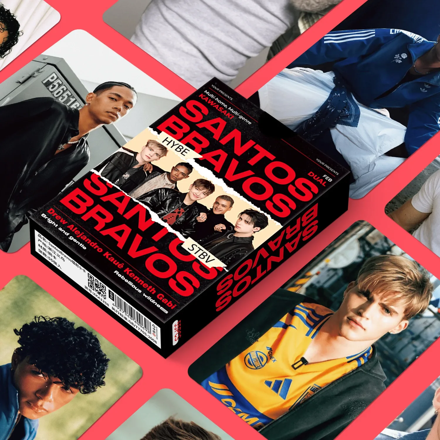 55Pcs/Set Idol Boy SANTOS BRAVOS New Series Lomo Cards Postcards Photocard Drew Kaue Alejandro Gabi Kenneth Fans Gift Collection