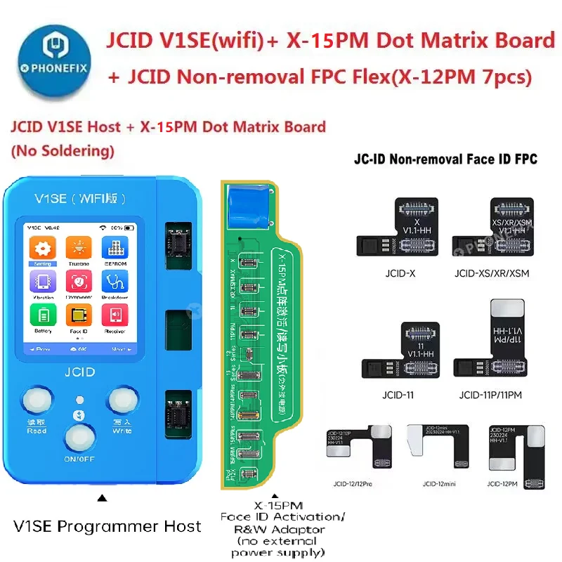 JCID Dot Matrix Repair Flex Cable For IPhone X-15 PM Read Write Face ID Repair No Need Welding Used With JCID JC V1SE/V1S Pro