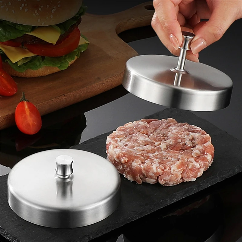 

Hamburger Meat Maker Stainless Steel Meat Press Mold Round Shape Non-Stick Stuffed Grill Burger Press Patty Kitchen Accessories