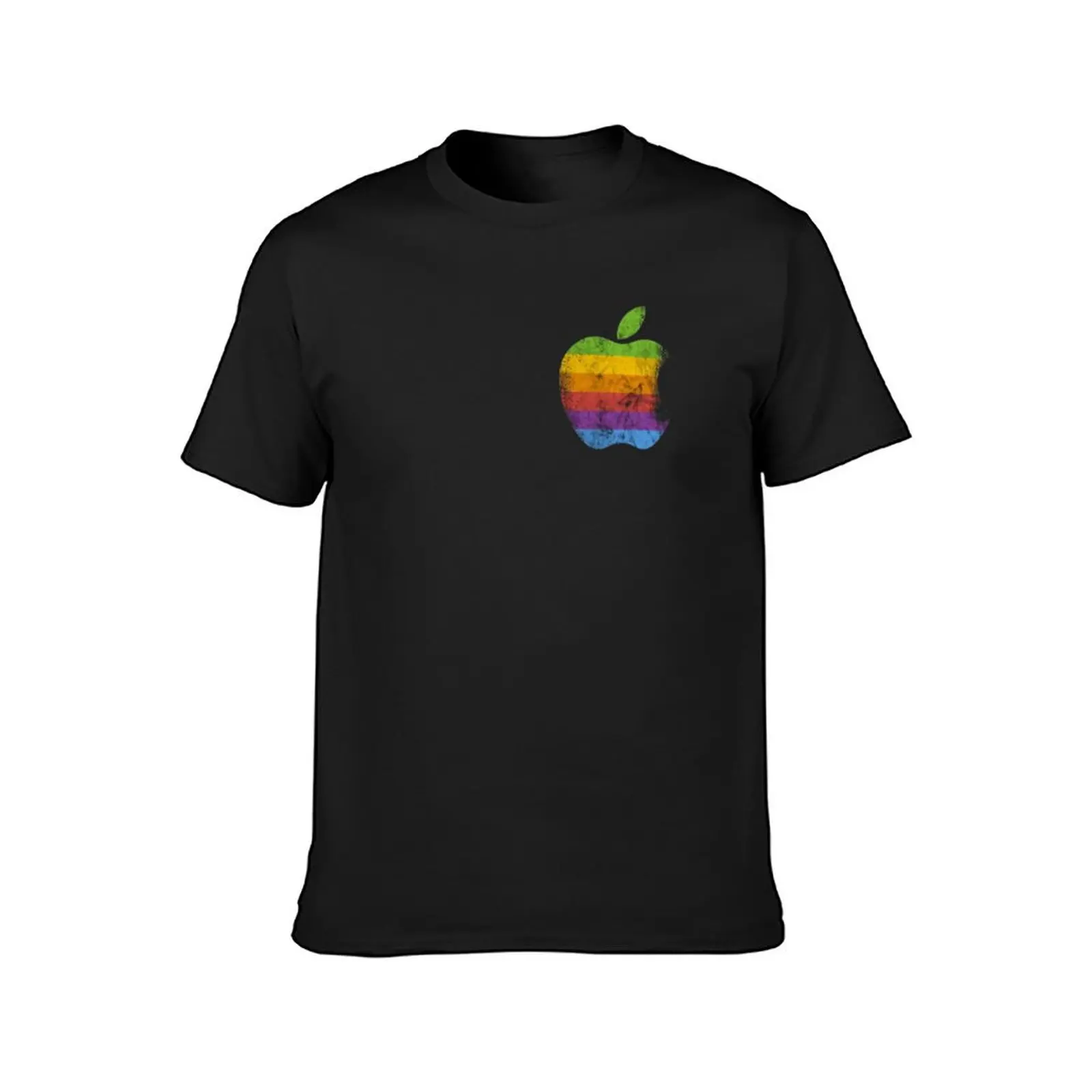 Apple Retro Logo T-Shirt plain blanks summer tops anime Men\'s t-shirts