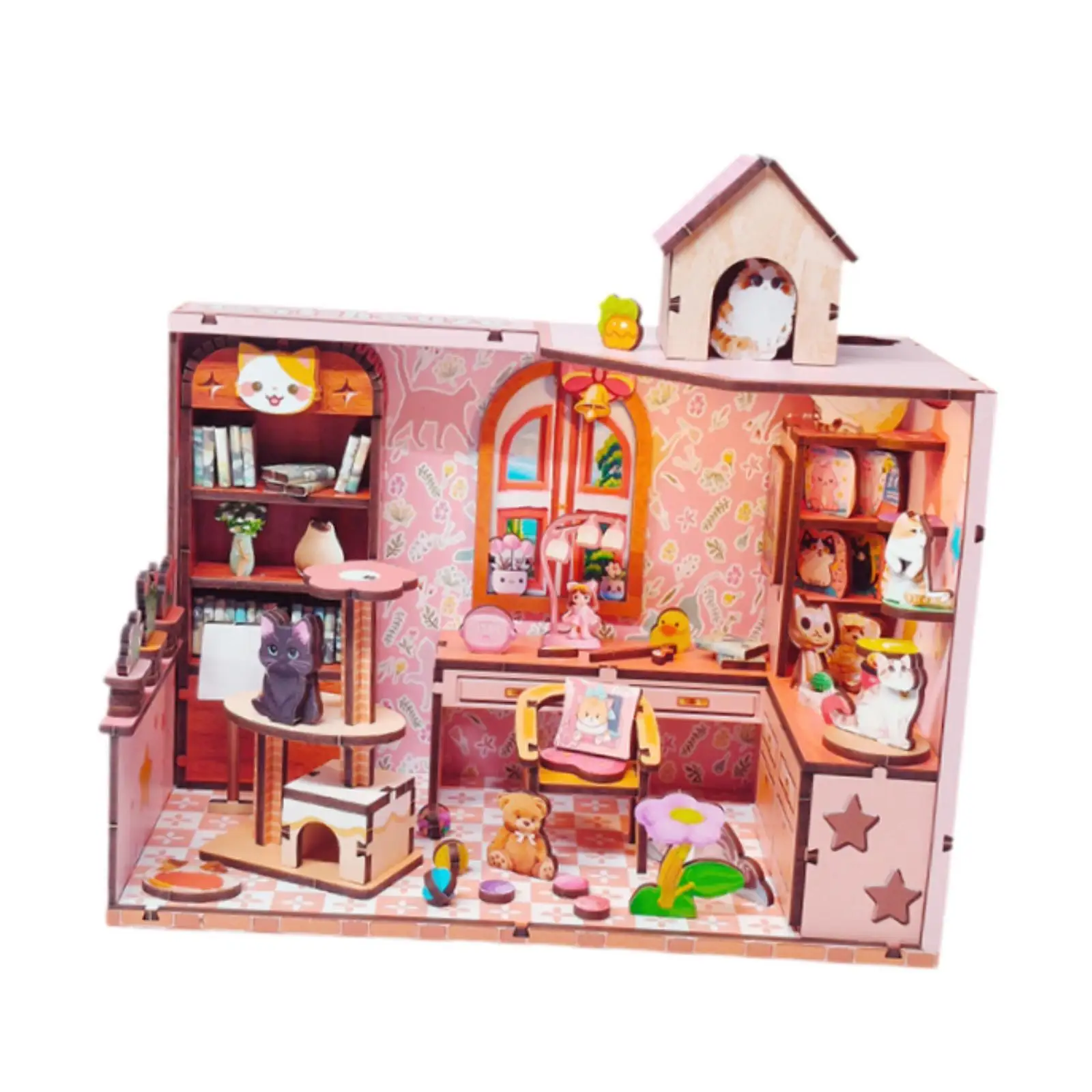 

DIY Doll Houses with Furniture Decoration 3D Puzzle for Friends Teens Adults