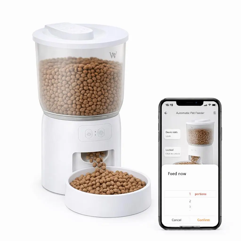 Smart  Pet  Feeder 3L Automatic Food Dispenser for Cats dogs Small Pets Indoor Timed and quantitative dry food cat feeder kibble