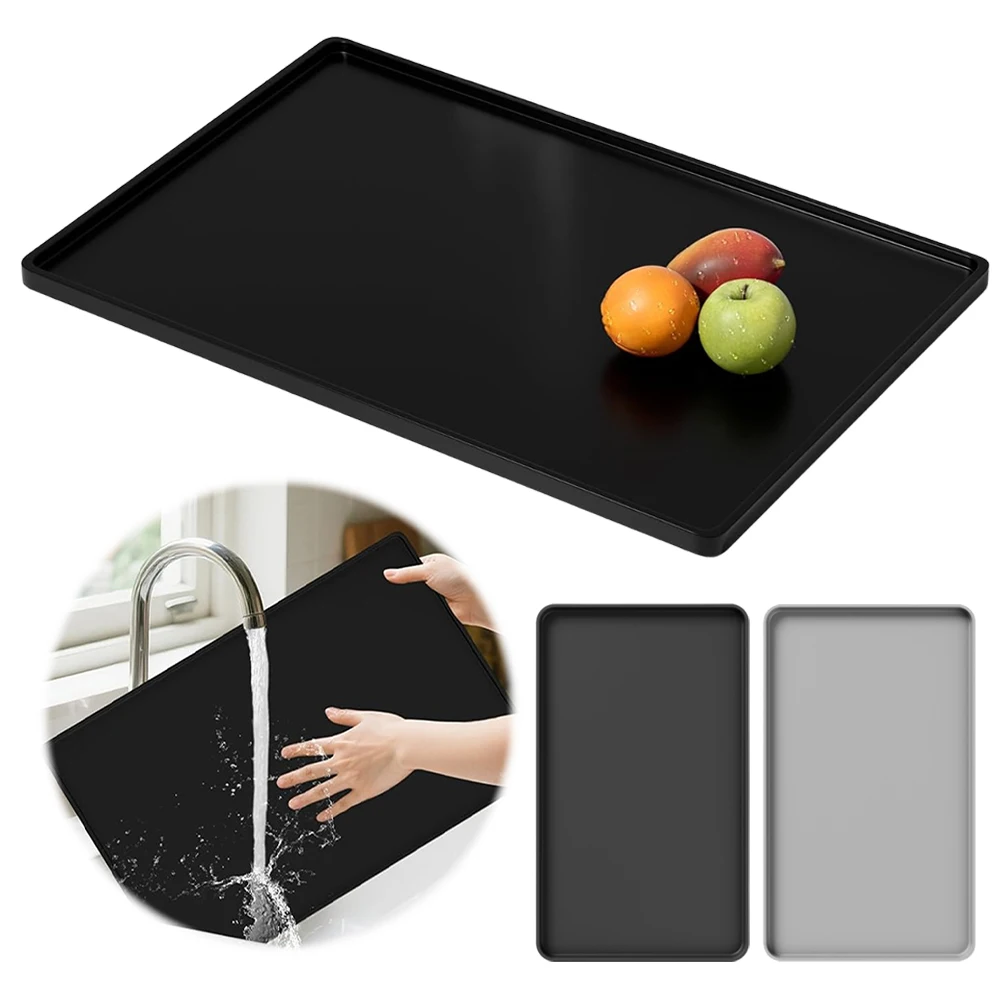 Silicone Coffee Mat Anti-Slip Solid Color Drying Mat Heat Resistant Thicken Dish Drying Pad for Espresso Machine Accessories