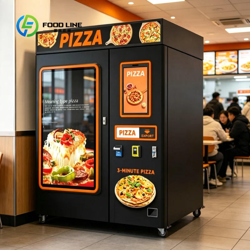 Customized Smart Self‑Service Pizza Vending Machine Coin Bill Card Payment 3‑Minute Ready‑to‑Eat Commercial Food Vending Machine