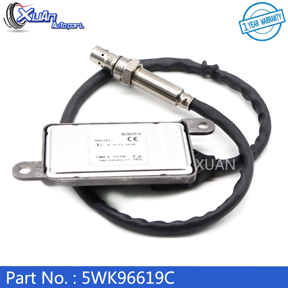 XUAN Nitrogen NOX Sensor Lambda Oxide O2 Sensor Nitrogen Oxygen Sensor 5WK9 6619C For DAF Truck 1836059 5WK96619C