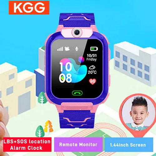 Imagen 1 del producto Reloj de teléfono inteligente para niños, 2G, llamada de emergencia, ubicación LBS con juego de matemáticas, 12 idiomas, Chat de voz, juguetes de reloj despertador impermeable para niños