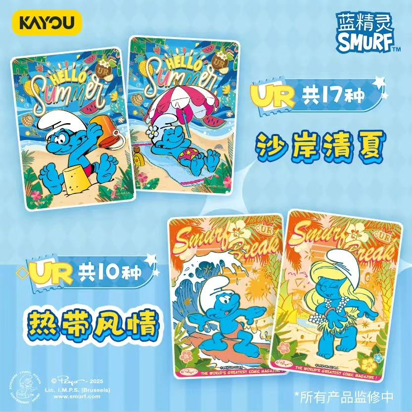 KAYOU Smurfs Adventure Pack Smurfs merveilleux carte de Collection de voyage véritable XR carte en édition limitée Anime périphérique cadeau