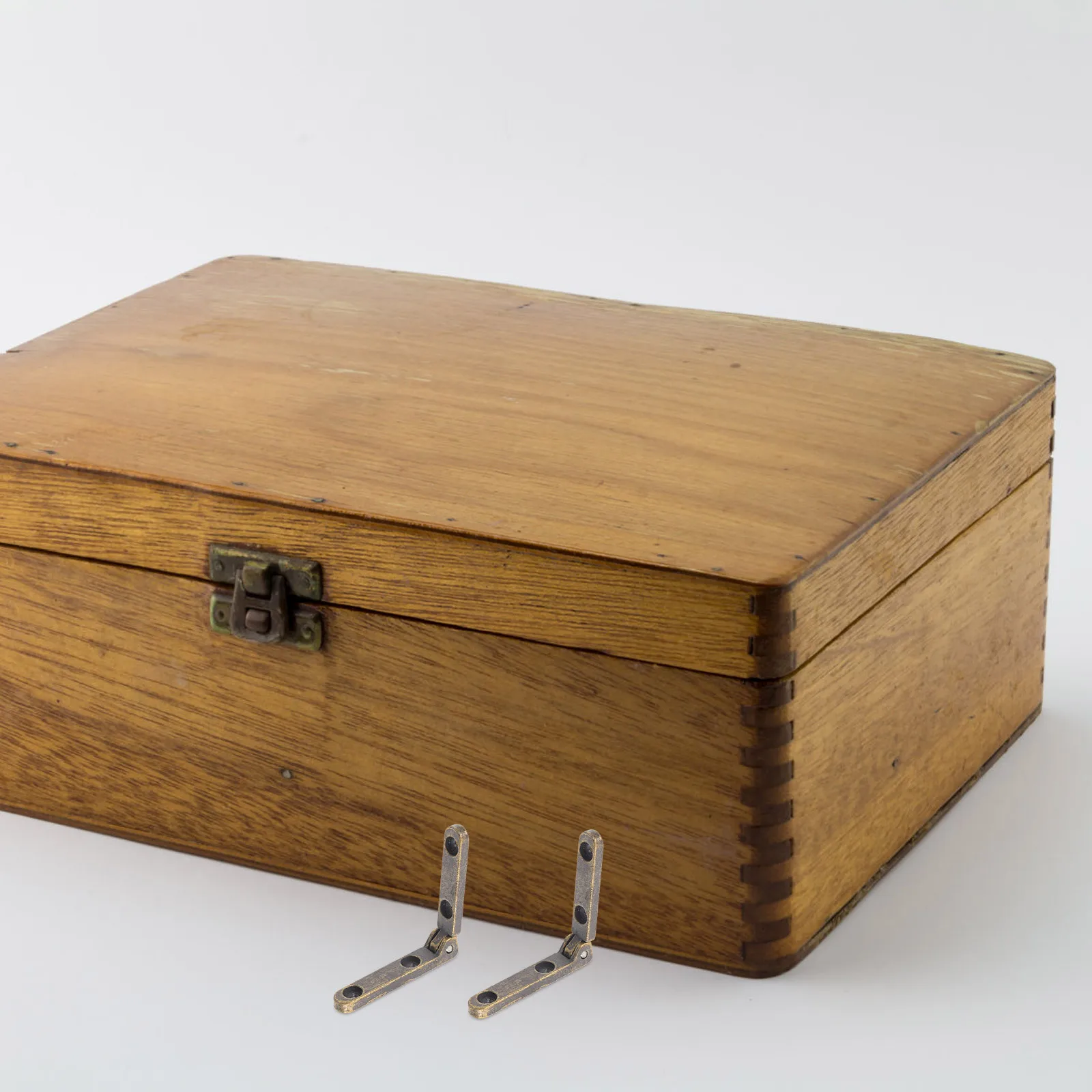 12 قطعة مفصلات سبائك الزنك صناديق خشبية حالات المجوهرات الأثاث عملية سلسة الثقيلة دعم المفصلي الصدر الزخرفية