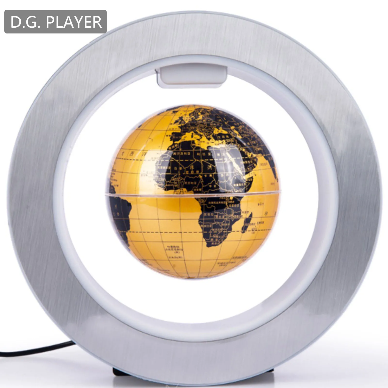 D.G. PLAYER Magnetic Levitation Desk Globe with LED Light, Cool Gadgets Floating Lamp Globe Decor, Cool Gifts for Men/Father