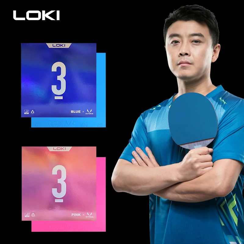 

LOKI RXTON3 Color Table Tennis Rubber Sticky Pink Ping Pong Rubber Pips In Blue Tensor Pingpong Rubbers