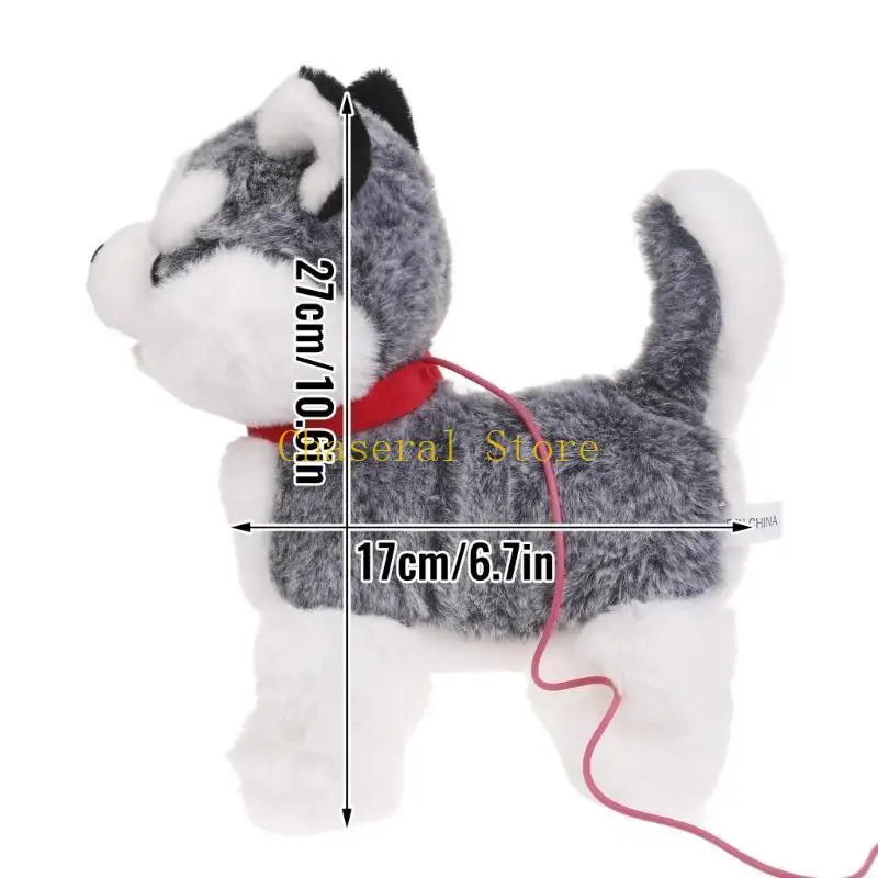 E7ce cantando cucciolo giocattolo che abbaia il peluche giocattolo per craw baby craw apprendimento giocattolo regalo divertente