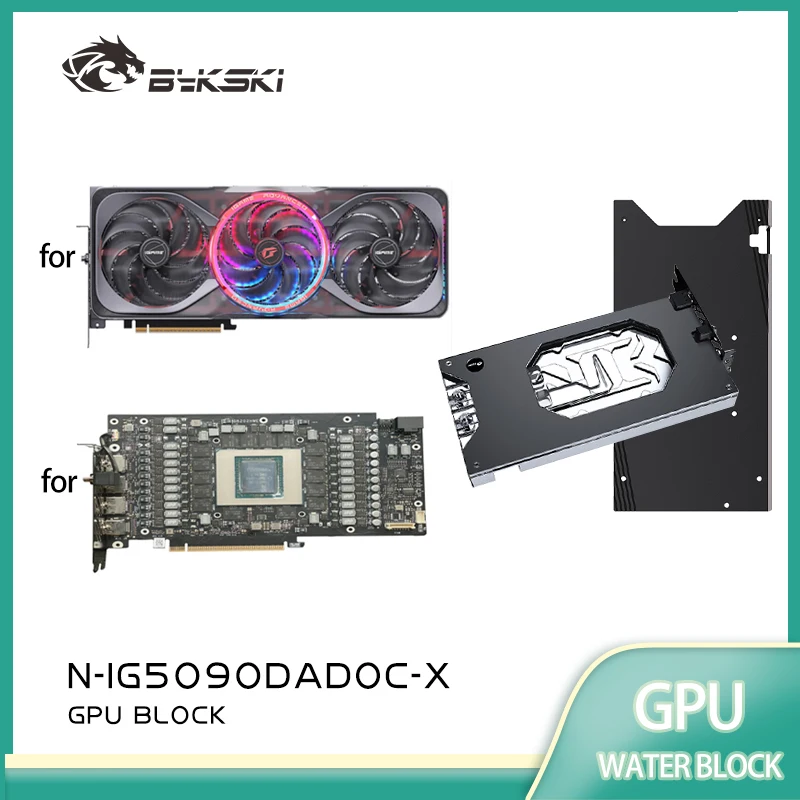 

Блок графического процессора Bykski N-IG5090DADOC-X для красочной видеокарты IGame RTX 5090D Advanced 32 ГБ/5090 Vulcan OC, предотвращает коррозии