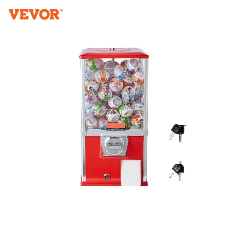 VEVOR 21" Gumball Machine for Kids Home Vending Machine PS Bouncy Balls Dispenser Hold 180 Capsule Toys for Game Stores