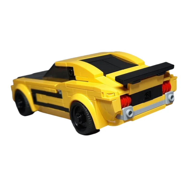 Juguete de bloques de construcción MOC, modelo de coche amarillo, 246 Uds., regalo creativo de vacaciones, juego de regalo de cumpleaños para niño de partículas pequeñas