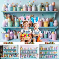 Mocsicka Easter Photography Background Egg Doodle Cabinet Backdrop Decor Spring Kids Cake Smash Birthday Portrait Photo Studio