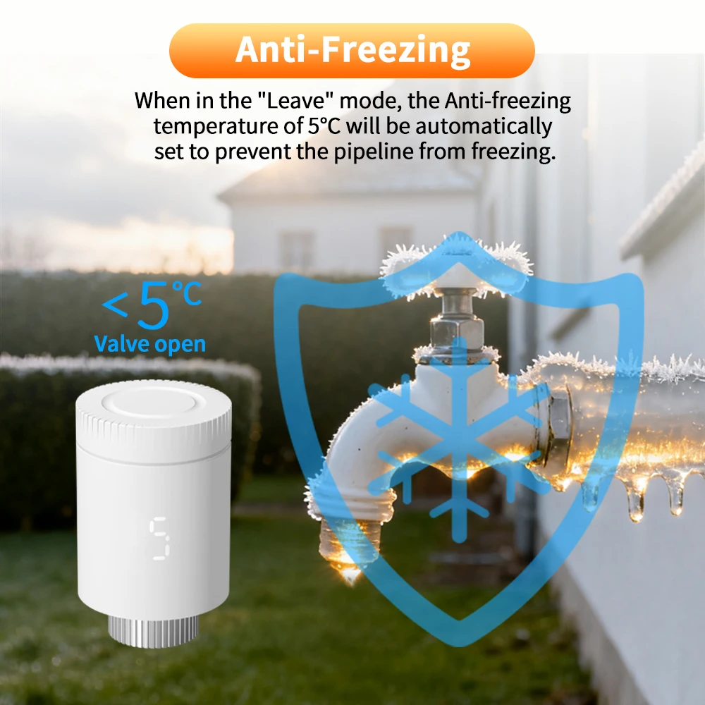 Tuya Zigbee Thermostatic Radiator Valve Zigbee Thermostat Valve Smart Radiator Valve Wifi Temperature Controller Alexa Google