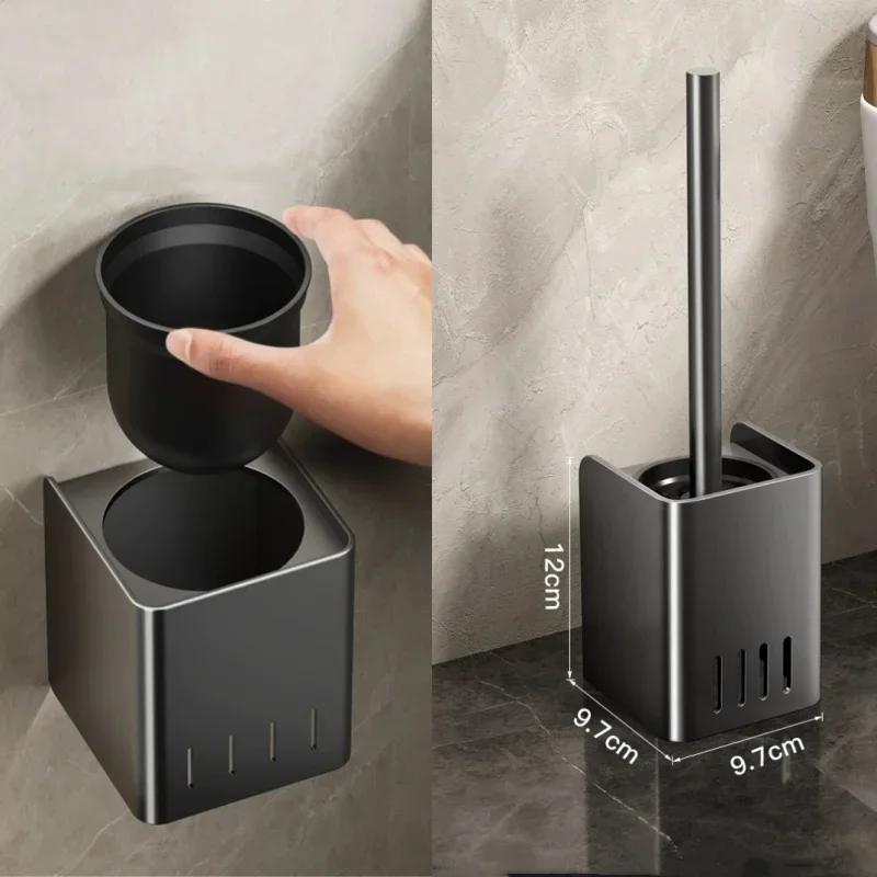 

Щетка для чистки унитаза из нержавеющей стали, настенная пол, бытовые чистящие средства, набор аксессуаров для ванной комнаты