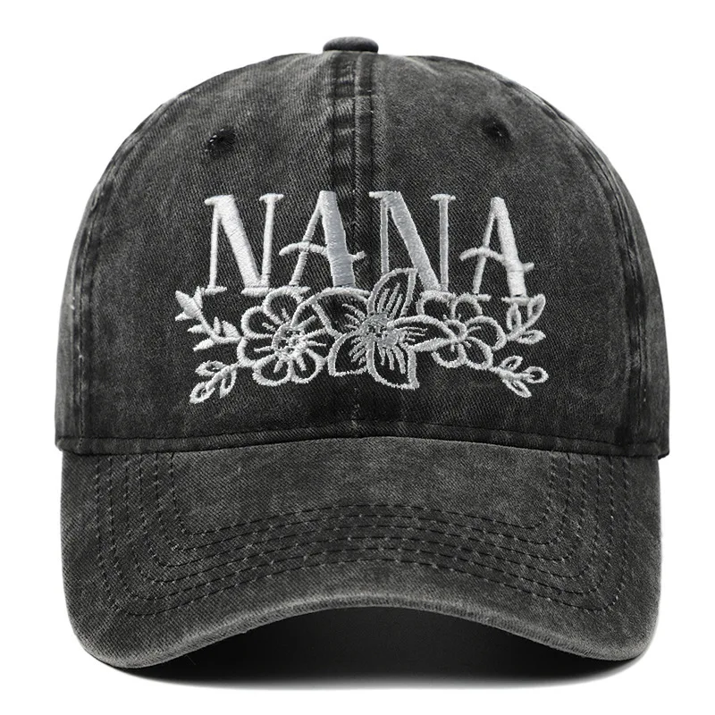 

NANA Embroidery Washed Baseball Cap Unisex Vintage Casual Sun Hat, Fashion Streetwear for Daily Outdoor Travel Hiking