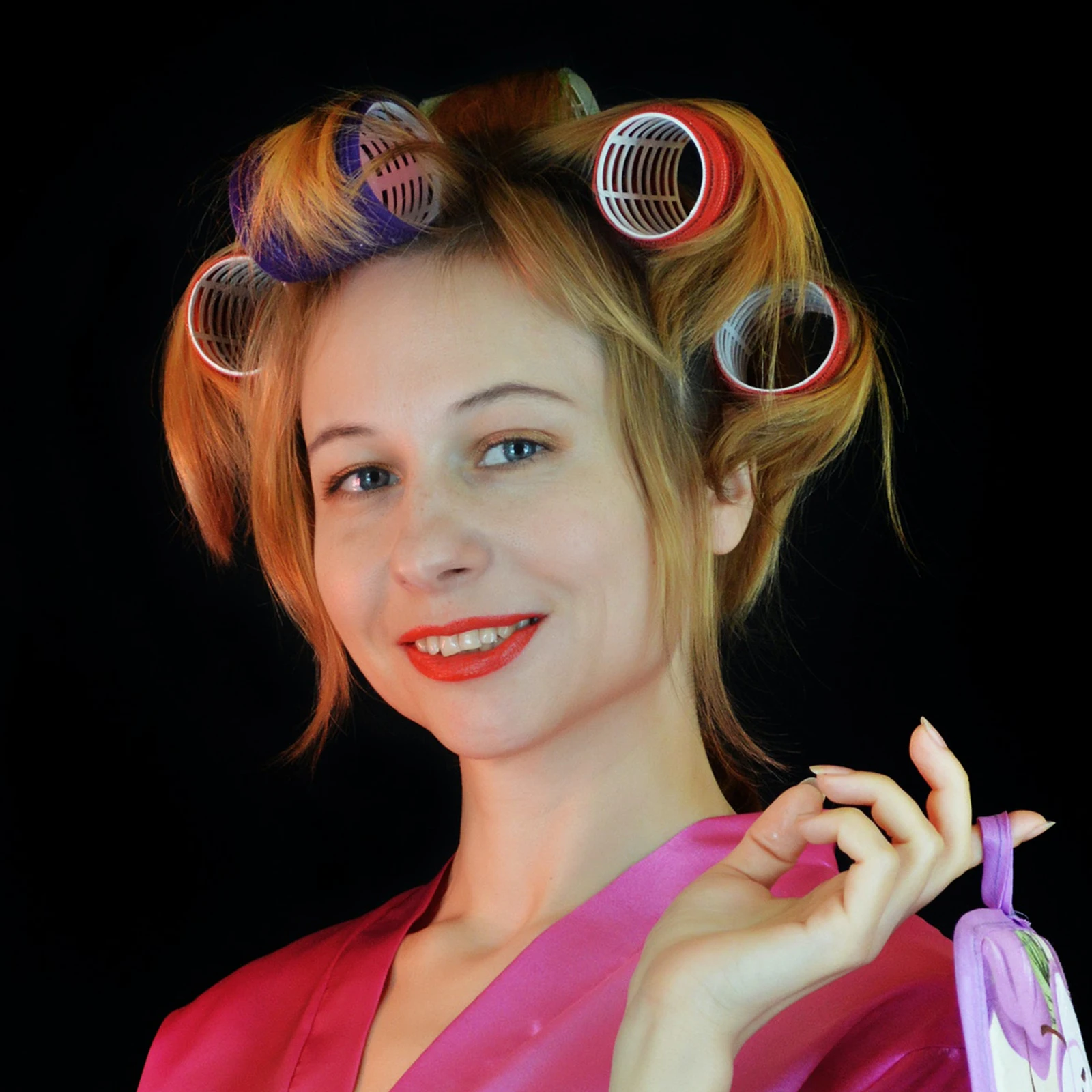 

6pcs Nylon Grip for Bangs Roots Rollers Styling Tool Curly Professional Hair Hair Root Curlers Rollers Looks
