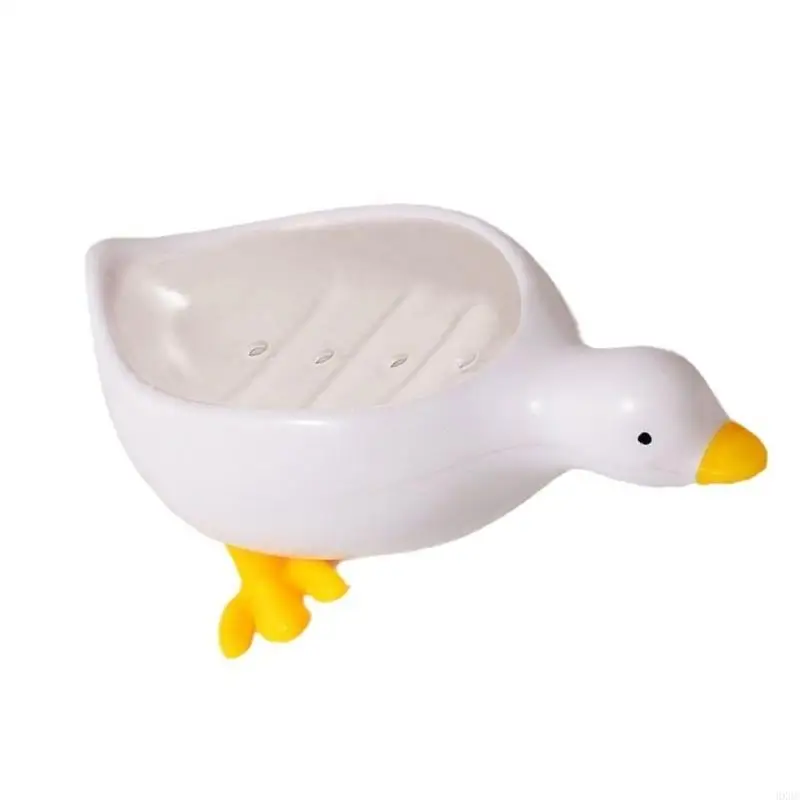 Bandeja sabão banheiro pato com auto -drenagem característica inovadora sabonete pato amarelo suporte para limpas