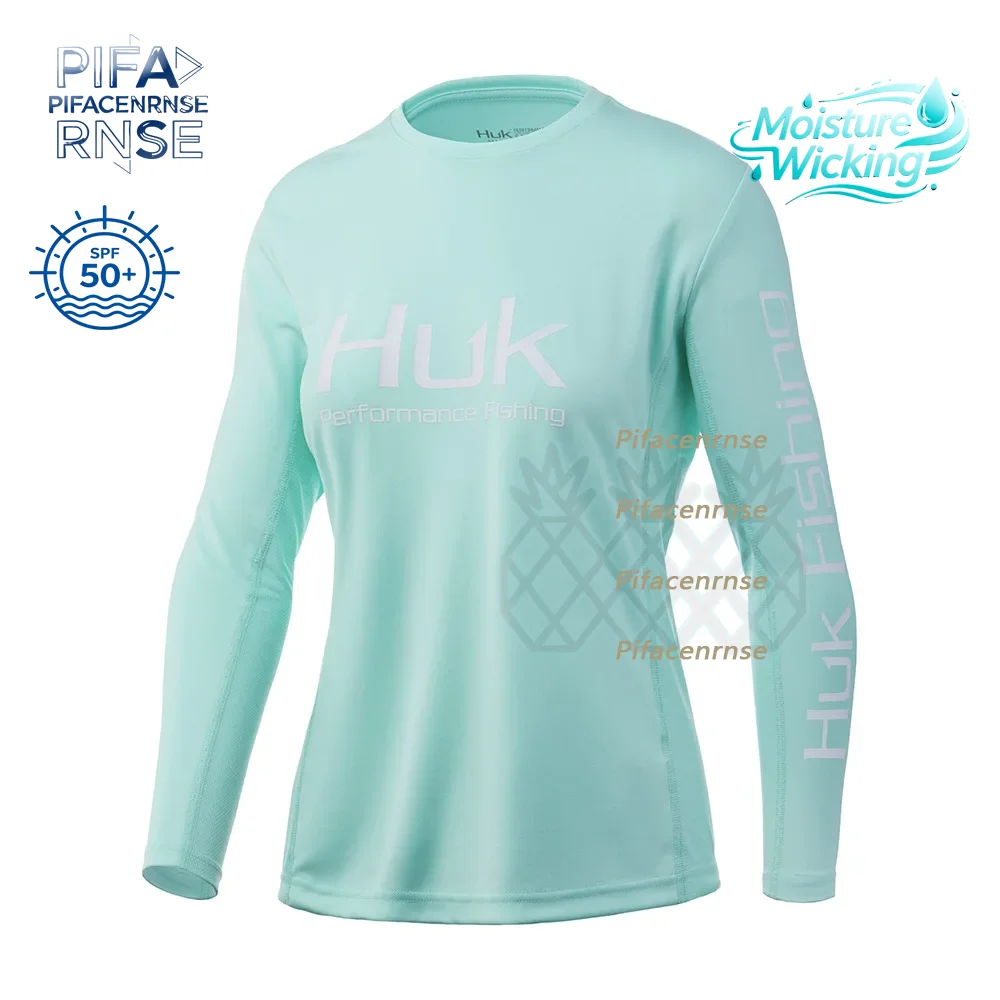 HUK Fishing Hoodies Women Sun Protection Quick Dry Long Sleeve Mosquito Proof