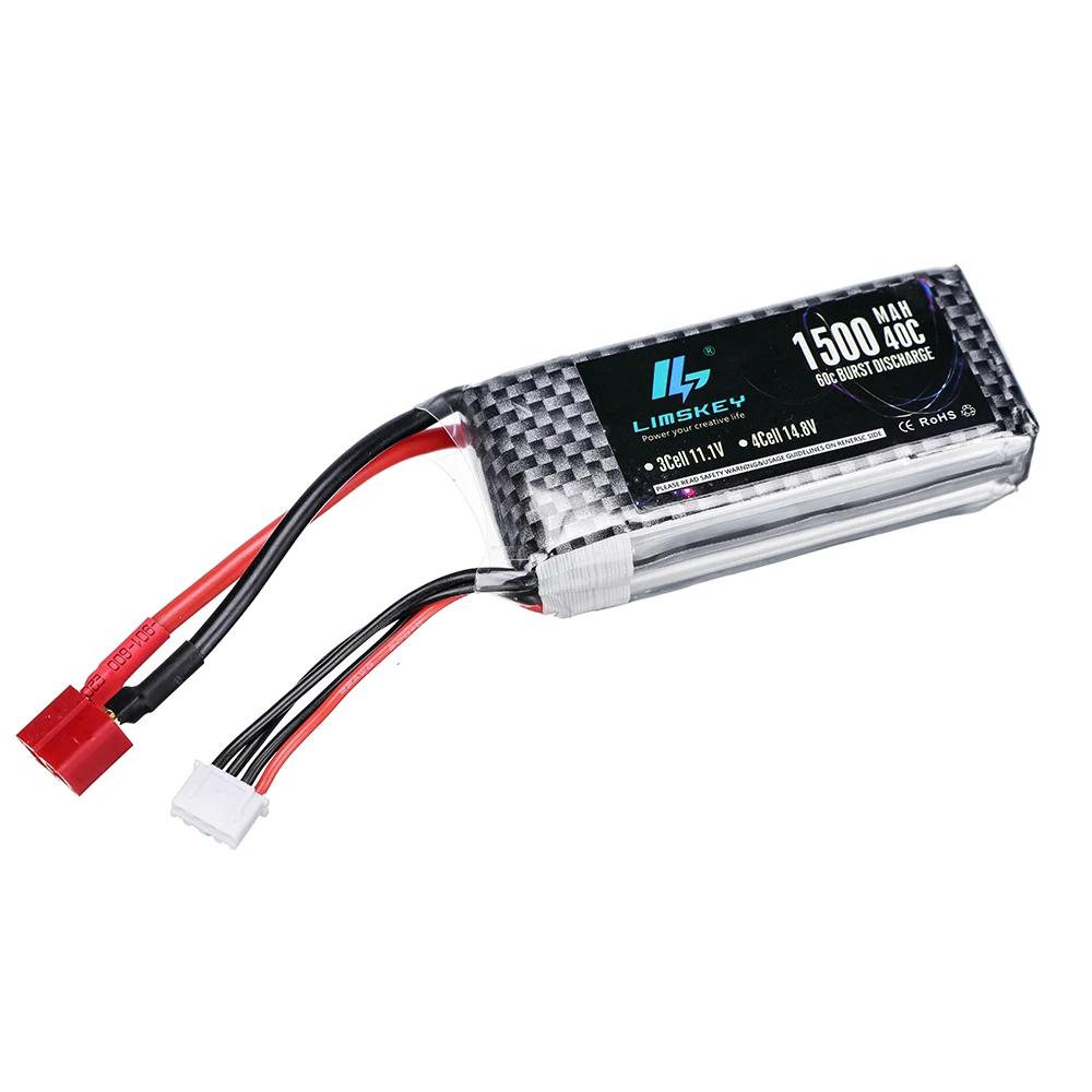 3S Lipo Battery 11.1v 1500mAh 40C Rechargeable Battery For RC Toys Car Boat Drone Helicopter Parts with T/XT60/JSTPlug