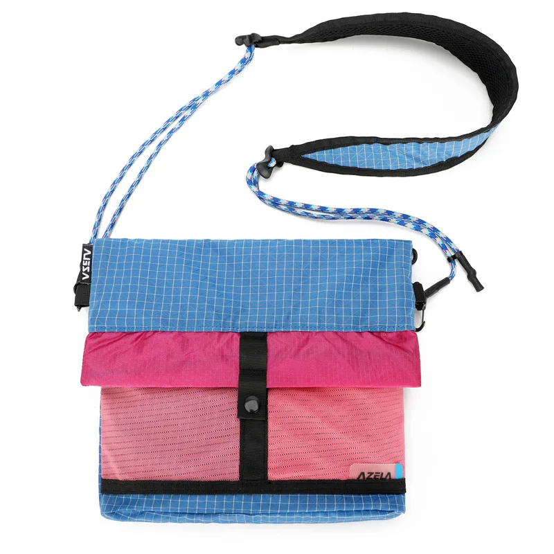 حقيبة كتف من النايلون رسم حبل الفم الاصطدام لون المشي حقيبة كروسبودي حقيبة ظهر للسفر مقاومة للماء