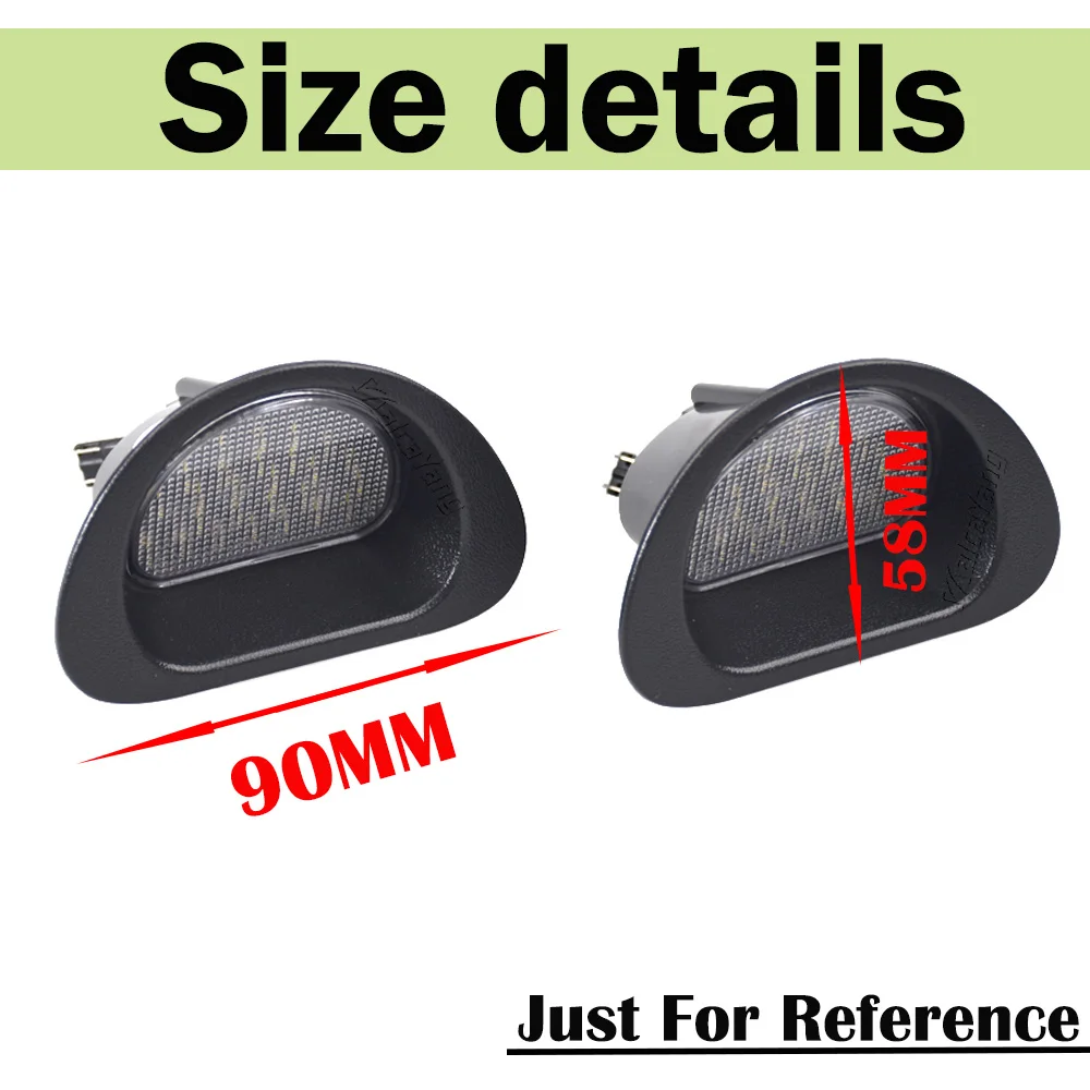 6340E2 สําหรับ Peugeot 107 2005-2014 CITROEN C1 2005-2013 LED จํานวนใบอนุญาต Light PLATE