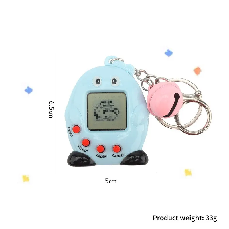 1PCs Tamagotchi Electronic Pets Gift Keyring Pets Toys Gift Penguins Mini Portable Retro Handheld Game