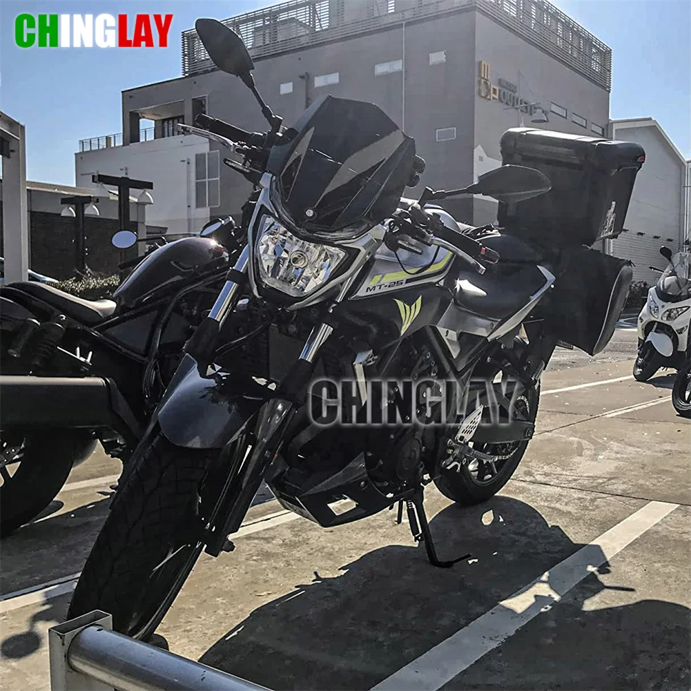 For Yamaha MT03 MT-03 2016 2017 2018 2019 Sport Touring Windshield Windscreen Shield Screen with Mounting Bracket Accessories