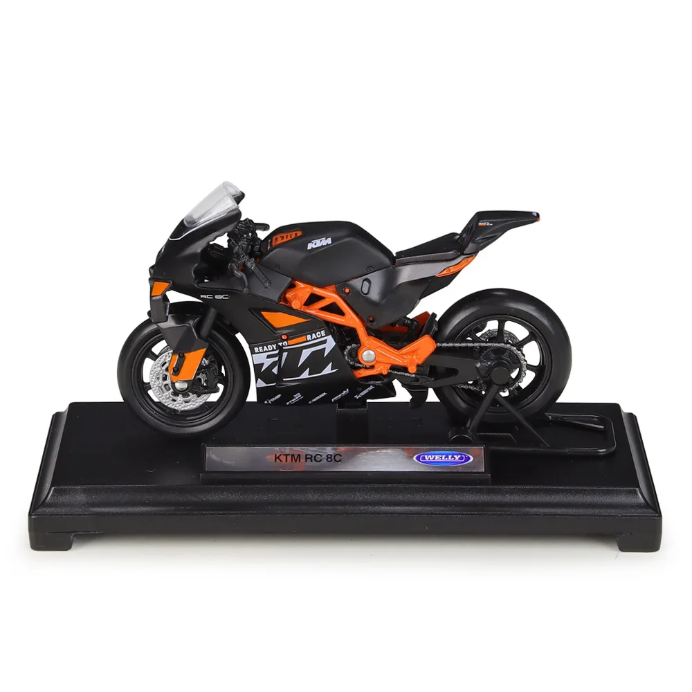 Welly 1:18 Ktm Rc 8c Motorfietsmodellen Legering Model Motor Fiets Miniatuur Race Speelgoed Voor Geschenkcollectie