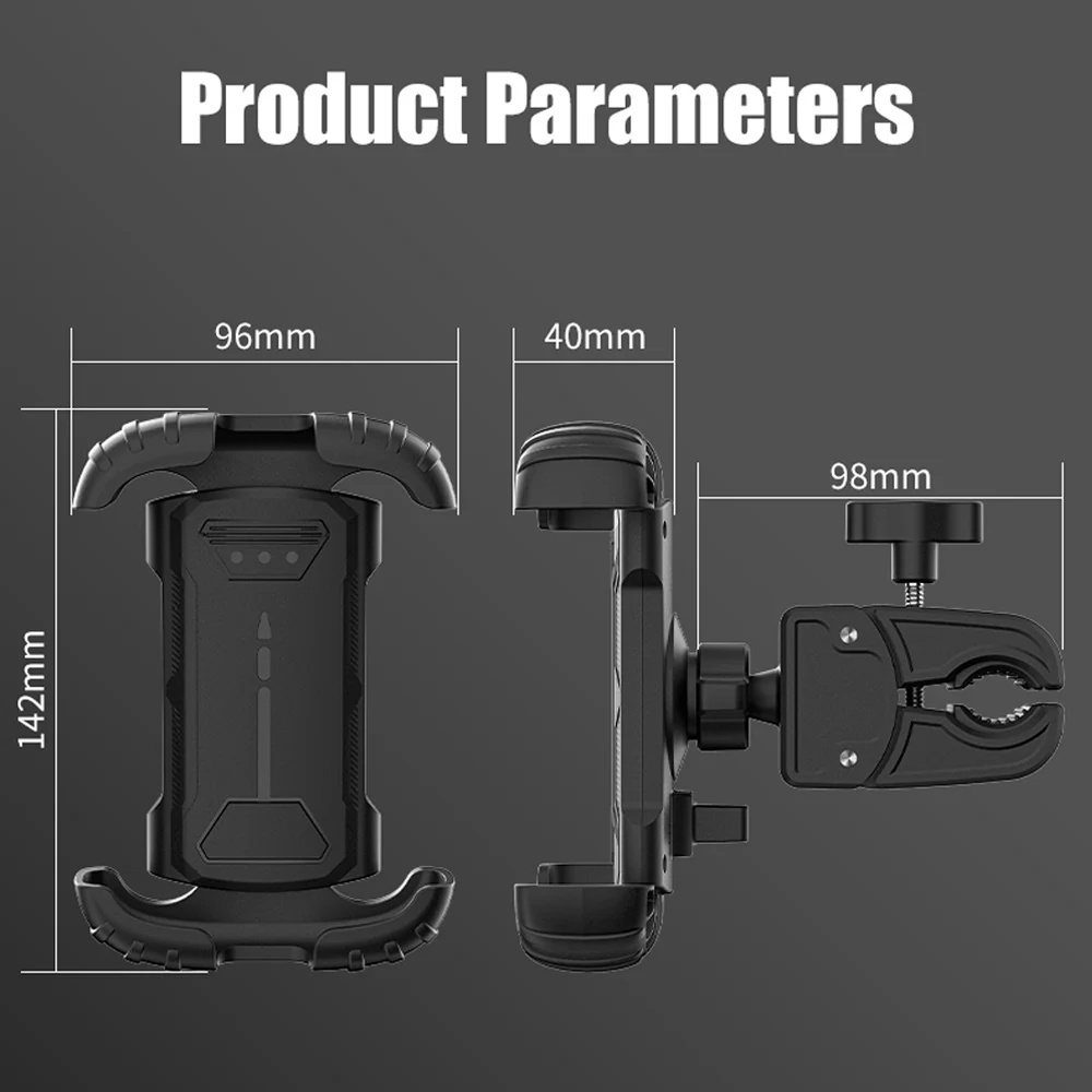 Universal Bike Phone Holder Bicycle/Motorcycle Handlebar Phone Mount 360 Degree Rotation Cellphone Bracket