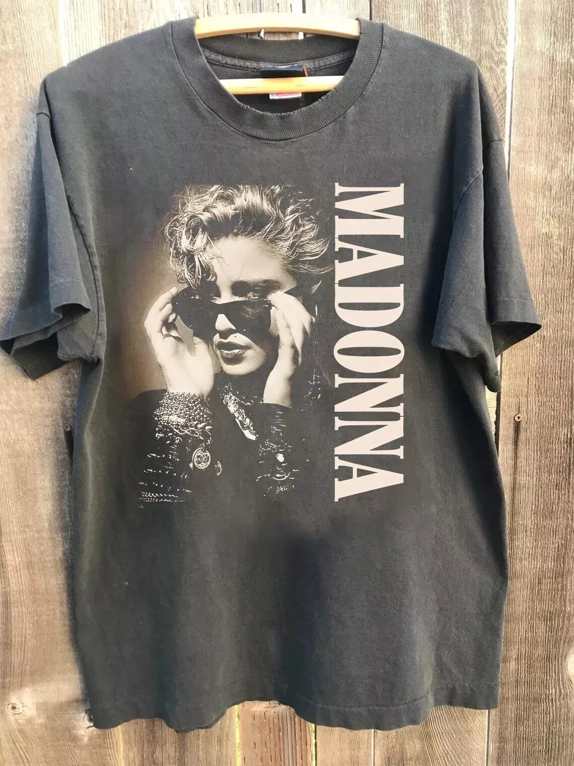 Madonna Shirt Madonna Pattern Tour Anthrazitfarbenes Baumwoll-T-Shirt, geeignet für Männer und Frauen, Sommer-Neues Damen-T-Shirt
