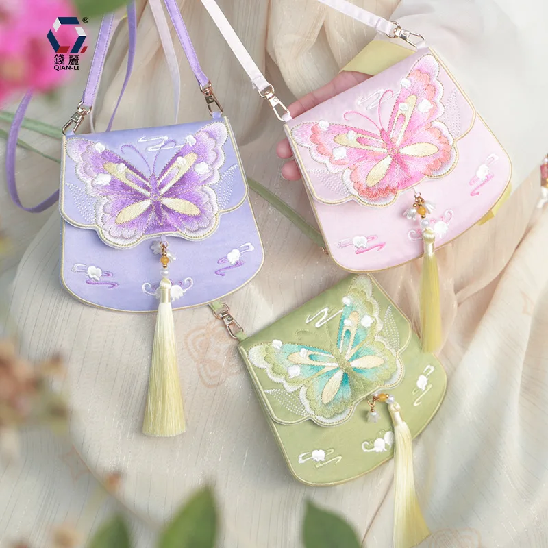 

Креативные национальные сумки на плечо в форме бабочки, дизайнерские бренды, сумка через плечо с кисточками, забавный шикарный маленький кошелек для девочек