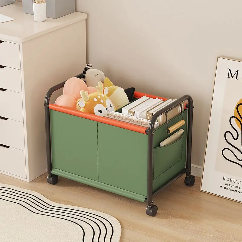 Large Multi-Functional Toy Storage Cart - Rolling Organizer Basket for Bedroom and Living Room