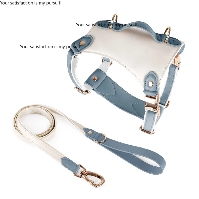 Leather Dog Harness And Leash Set Durable Collar For Medium Large Dogs Pet Walking Supplies