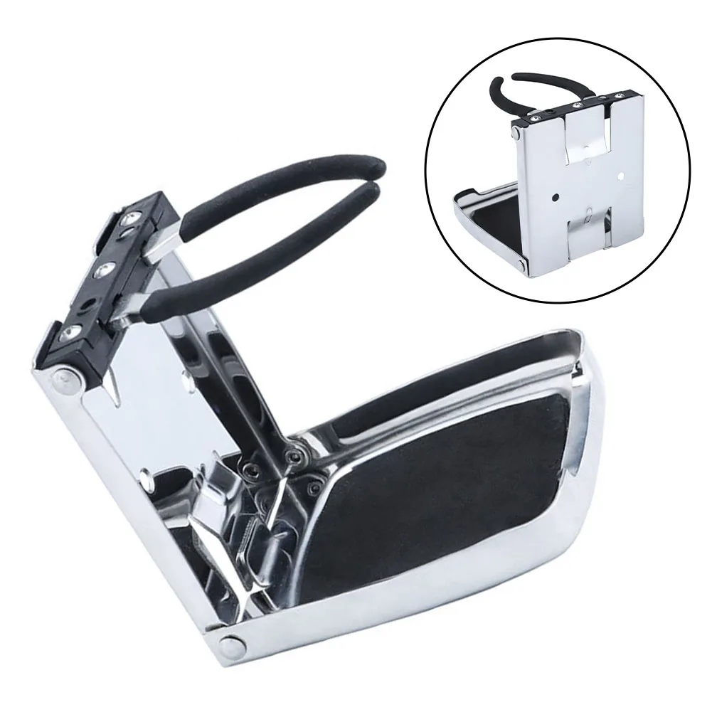 Folding Cup Holder for Yacht Boat RV Truck Car Stainless Steel 304 Construction Adjustable Tension 4.3 x 4 x 0.74 inch