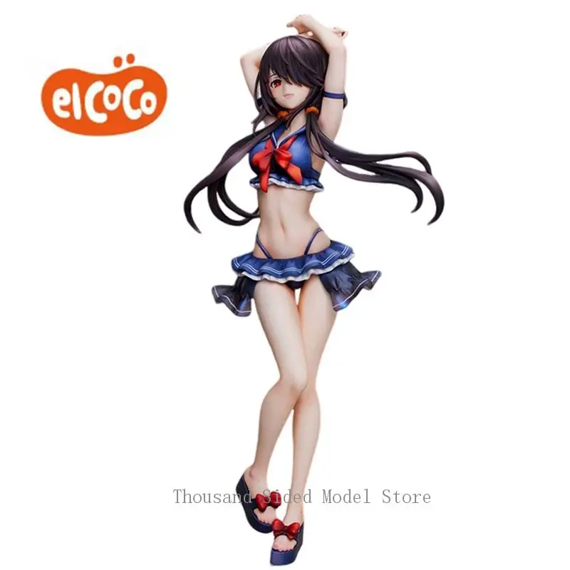 

IN Stock elCOCO 1/7 Date A Live IV Tokisaki Kurumi Original Action Anime Figure PVC Model Collectible Toys Kawaii Doll Gift 24Cm