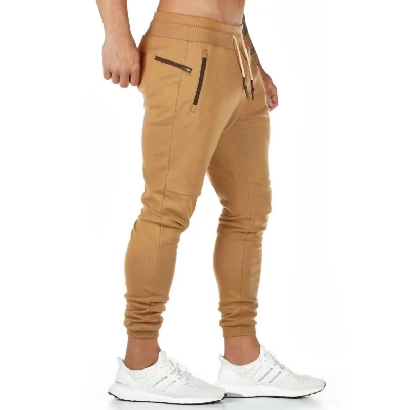 Pantalones deportivos para correr para hombre, channdal de algodon, ajustados, para culturismo, Nn21