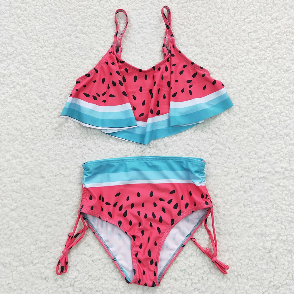 

Wholesale Baby Girl Summer Sleeveless Watermelon Bikini Swimsuit Outfit Kid Shorts Swimwear Infant Two Pieces Toddler Sets