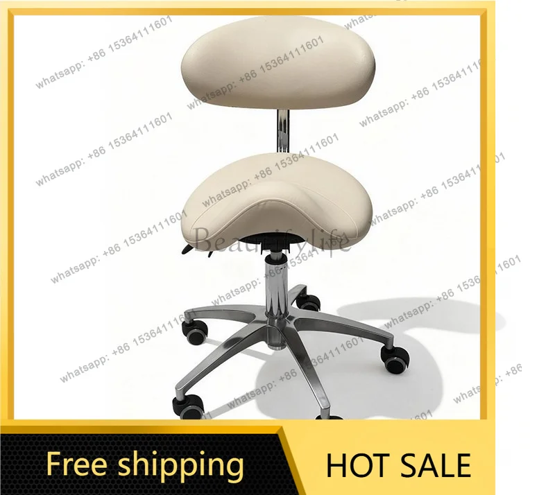 Factory Direct Sales Pulley Rotary Lifting Stool Saddle Swivel Chair Hair Salon Beauty