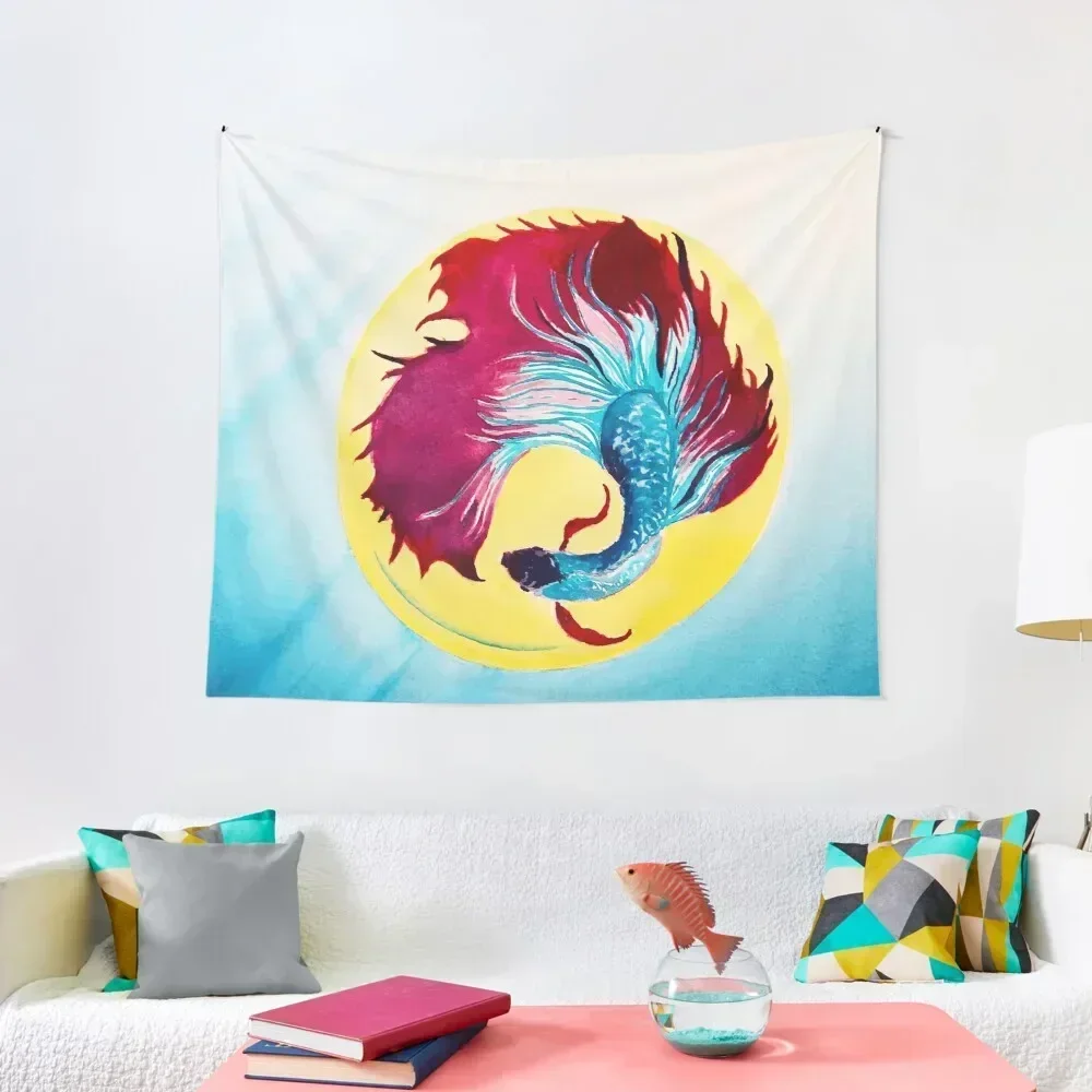 Betta Bubble Tapestry Aesthetic Home Decor Carpet Wall Wall Hanging Decor Room Decoration Accessories Tapestry