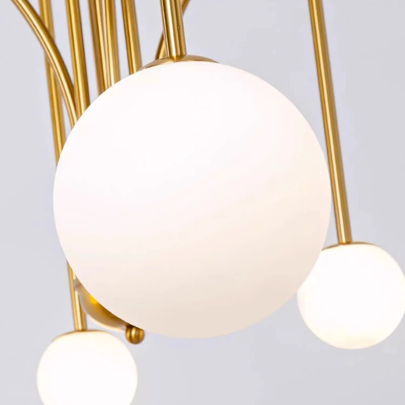 Contemporary Designers Pendant Lights Golden Black Brick Red LED Ceiling Chandelier Villa Living Room Hotel Home Decor Fixtures