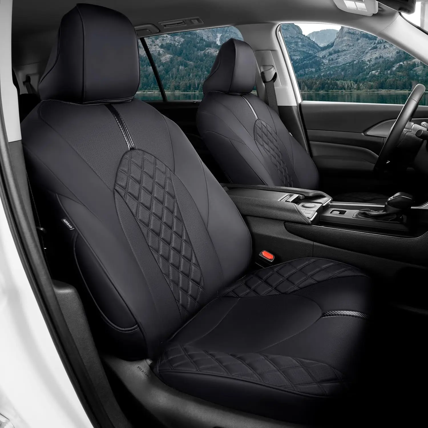 

2024 - 2025 7-Seat Car Interior, Black Full Set Seat Covers, Fit for Specific Model